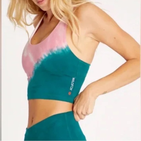 Wildfox Active Riley Crop Bra Tanktop Tie Dye Small - Picture 12 of 12